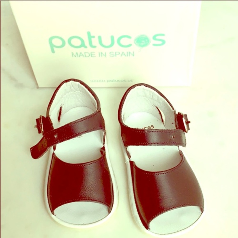Patucos navy blue sandals size 4 baby